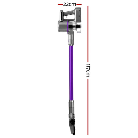 Devanti Stick Vacuum Cleaner Bagless Cordless 120W Purple - Flea Market