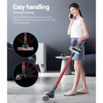 Devanti Stick Vacuum Cleaner Bagless Cordless Red 150W - Flea Market