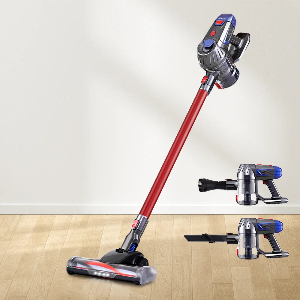 Devanti Stick Vacuum Cleaner Bagless Cordless Red 150W - Flea Market