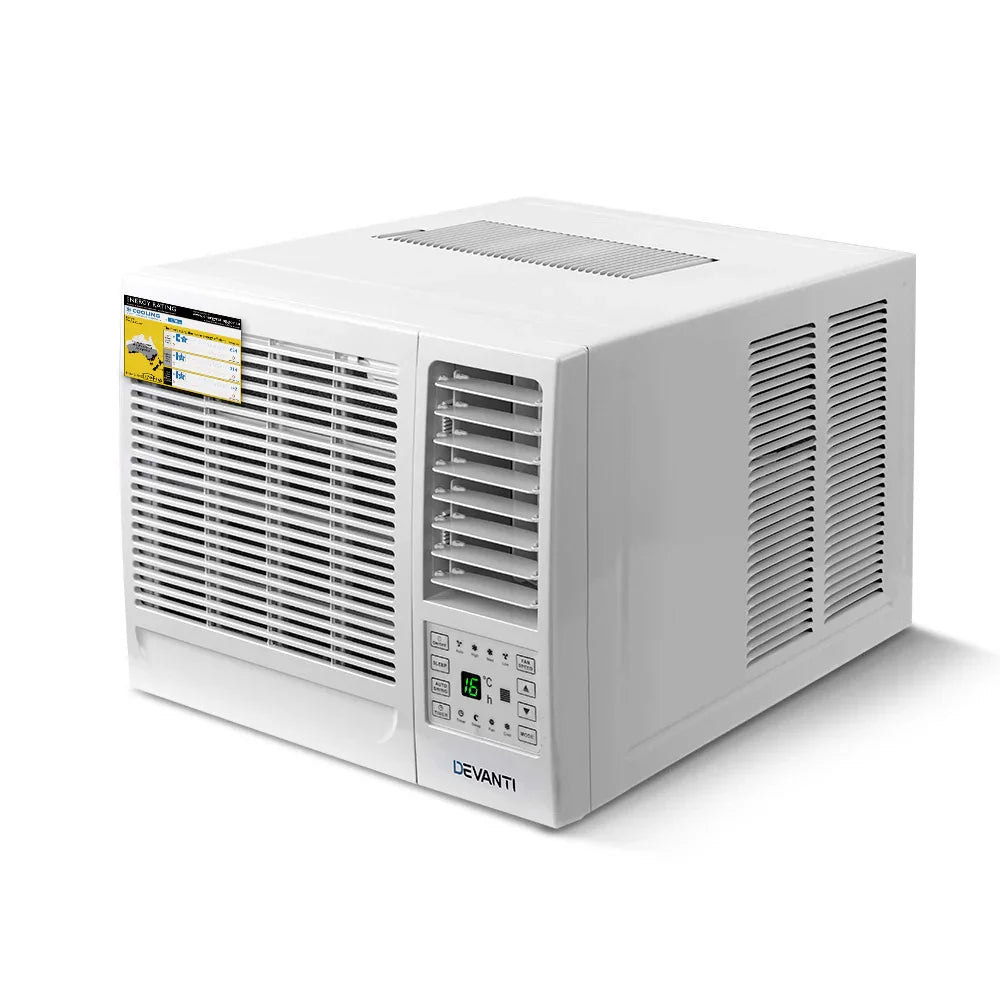 Devanti 1.7kW Window Air Conditioner - Compact Permanent Cooling
