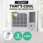 Devanti 1.7kW Window Air Conditioner - Compact Permanent Cooling