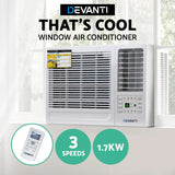 Devanti 1.7kW Window Air Conditioner - Compact Permanent Cooling