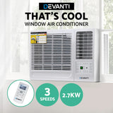 Devanti 2.7kW Window Air Conditioner - Compact Permanent Cooling
