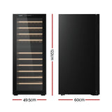 Devanti 80 Bottle Dual Zone Wine Fridge - Black