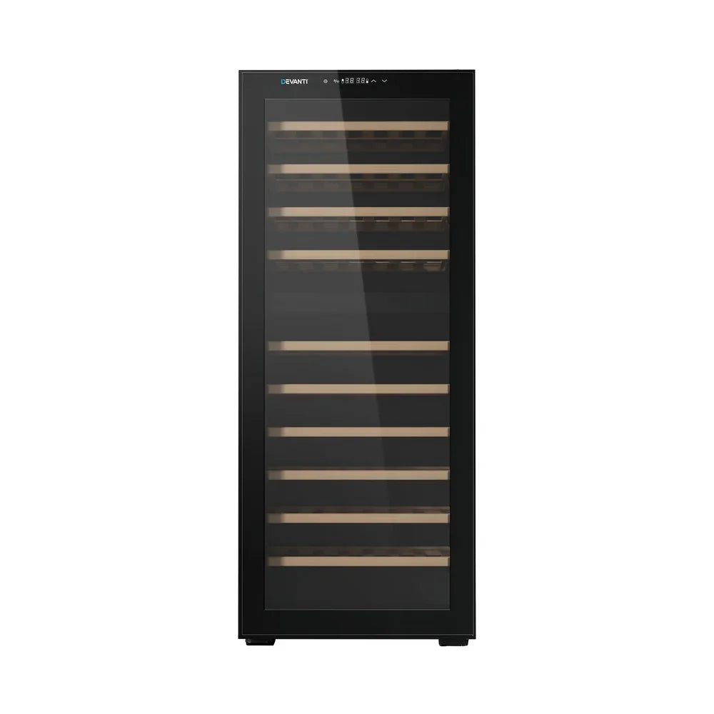 Devanti 80 Bottle Dual Zone Wine Fridge - Black