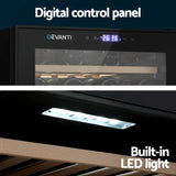 Devanti 80 Bottle Dual Zone Wine Fridge - Black