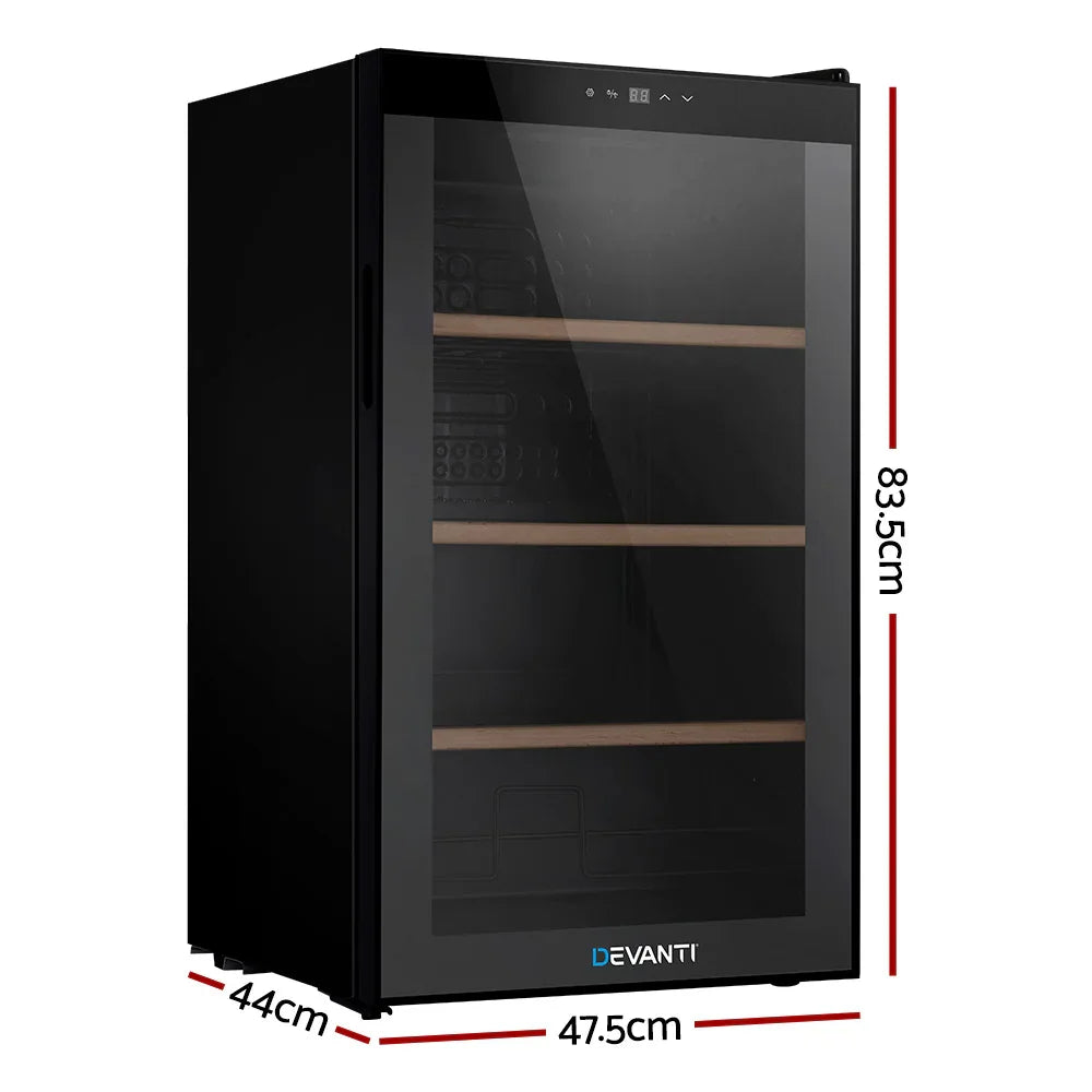 Devanti 34 Bottle Wine Fridge - Black