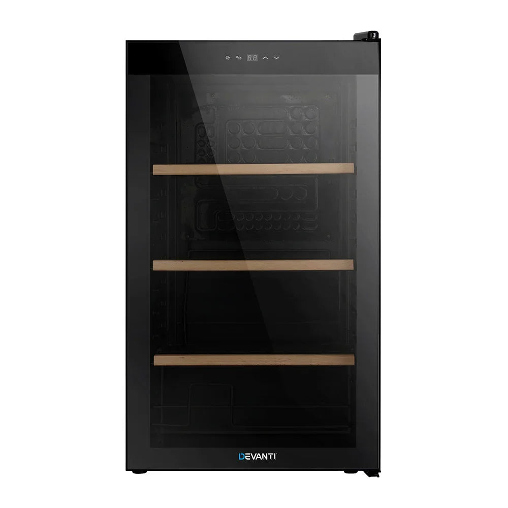 Devanti 34 Bottle Wine Fridge - Black