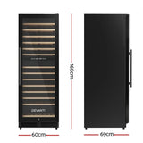 Devanti 128 Bottle Dual Zone Wine Fridge - Black