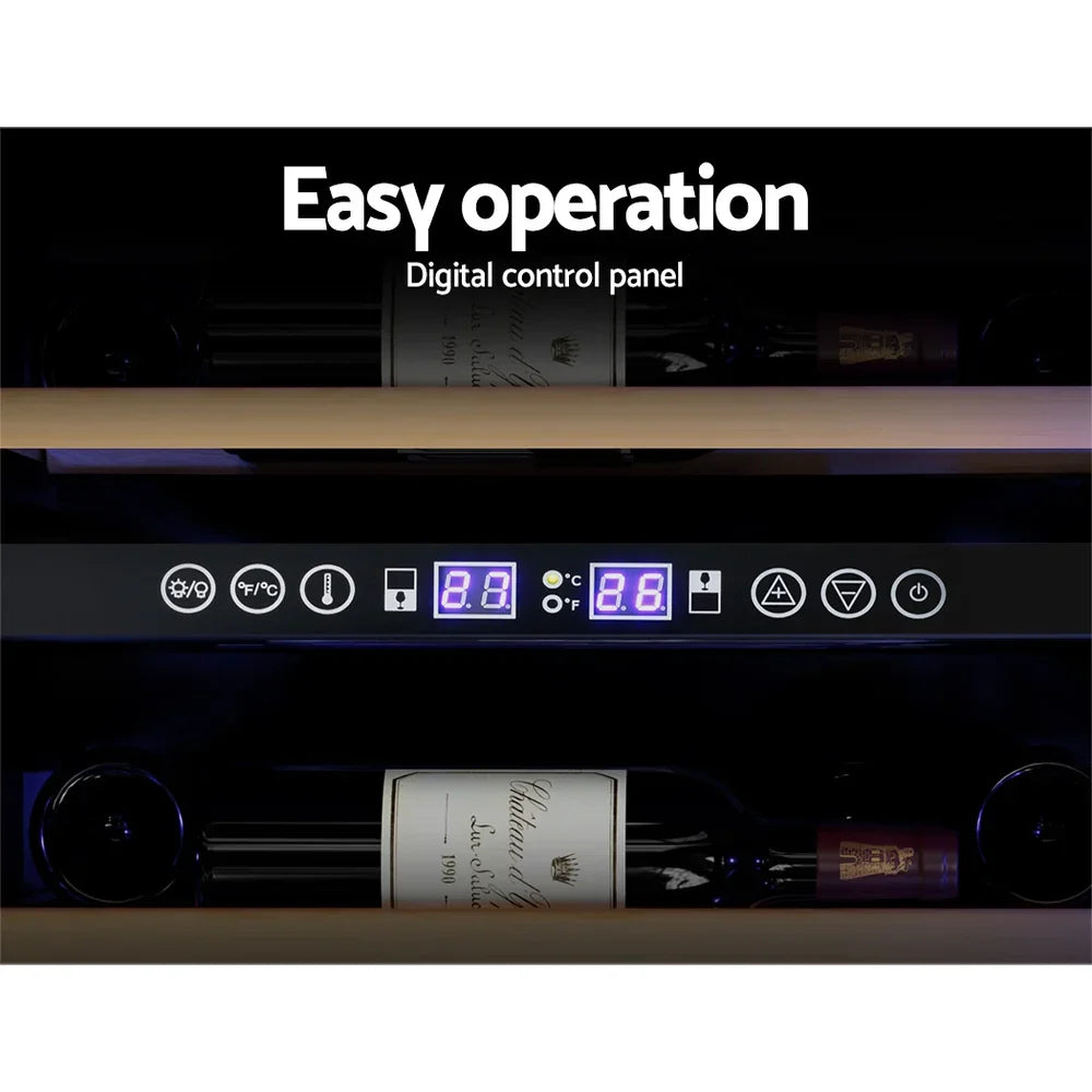 Devanti 128 Bottle Dual Zone Wine Fridge - Black