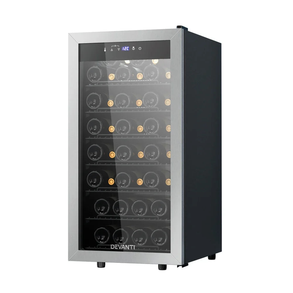 Devanti 42 Bottle Wine Fridge - Black