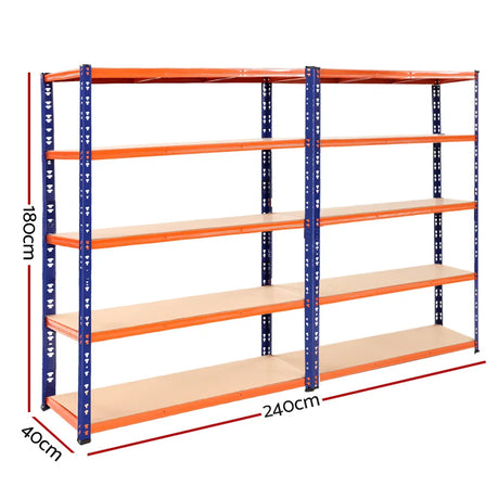 Giantz 2.4Mx1.8M Garage Shelving Warehouse Pallet Racking Storage Blue - Flea Market