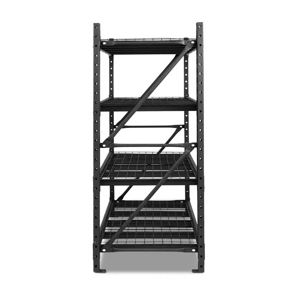 Giantz 2Mx2M Garage Shelving Warehouse Pallet Racking Storage Shelve Black - Flea Market