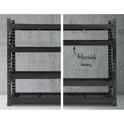 Giantz 2Mx2M Garage Shelving Warehouse Pallet Racking Storage Shelve Black - Flea Market