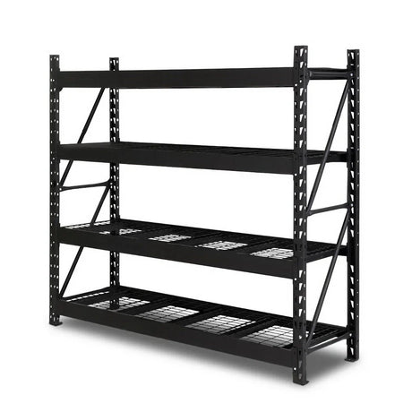 Giantz 2Mx2M Garage Shelving Warehouse Pallet Racking Storage Shelve Black - Flea Market