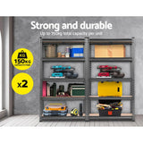 Giantz 2x1.5M Garage Shelving Warehouse Storage Racking Storage Steel - Flea Market