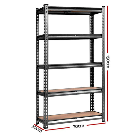Giantz 3x1.5M Garage Shelving Warehouse Pallet Racking Storage Charcoal - Flea Market