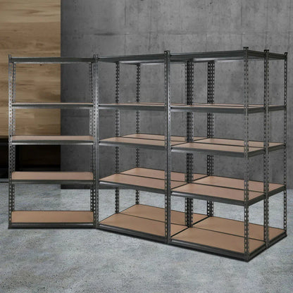 Giantz 5x1.8M Garage Shelving Warehouse Pallet Racking Storage Charcoal - Flea Market