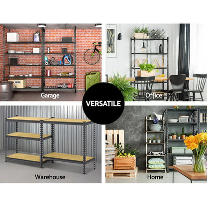 Giantz 5x1.8M Garage Shelving Warehouse Pallet Racking Storage Charcoal - Flea Market