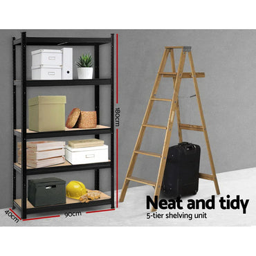 Giantz 1.8M Warehouse Racking Shelving Garage Storage Metal Shelves - Flea Market