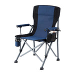 Weisshorn Camping Chair Folding Outdoor Portable Lightweight Beach Picnic 120kg Navy Blue