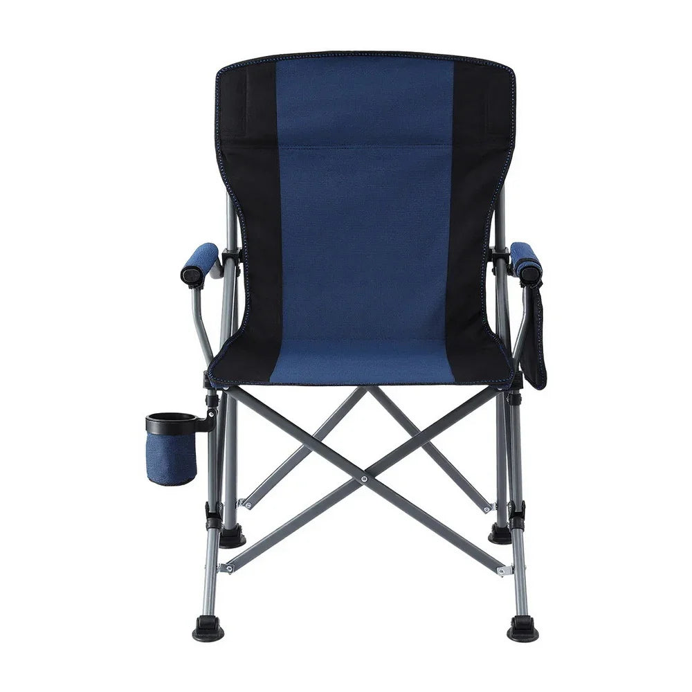 Weisshorn Camping Chair Folding Outdoor Portable Lightweight Beach Picnic 120kg Navy Blue