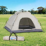 Weisshorn Camping Tent Instant Pop Up 2 Person Outdoor Hiking Beige