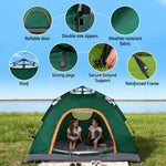 Weisshorn Camping Tent Instant Pop Up 2 Person Outdoor Hiking Green
