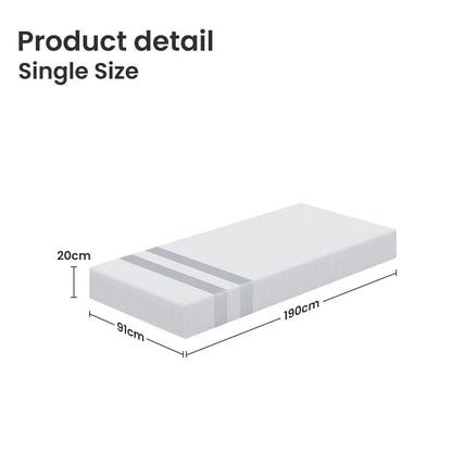 BedStory Single Memory Foam Mattress 20cm