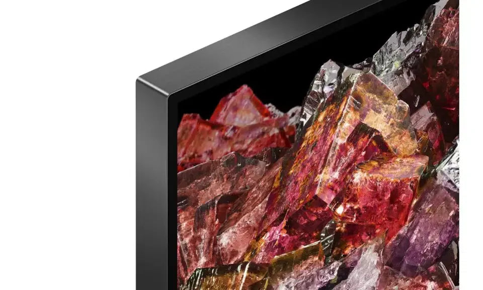 Close-up of a flat screen TV with vivid crystal imagery, Flea Market AU electronics deal