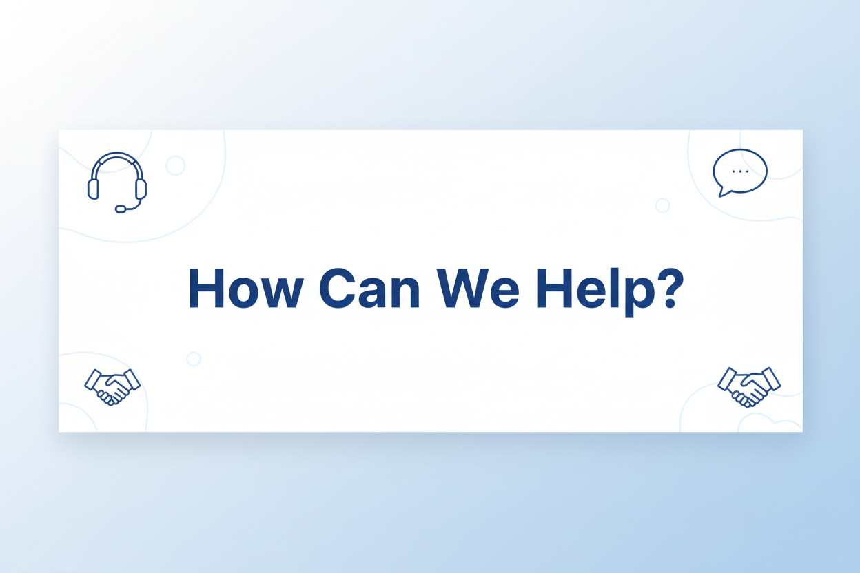 how can we help banner