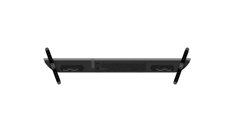 Black electronic rackmount device with vented panel and mounting brackets, Flea Market AU
