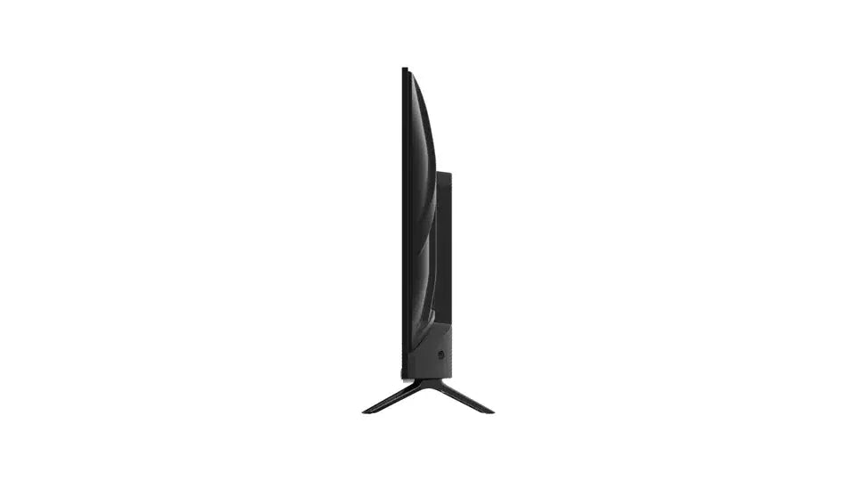 Slim flat-screen TV side view on stand, shop online at Flea Market Australia